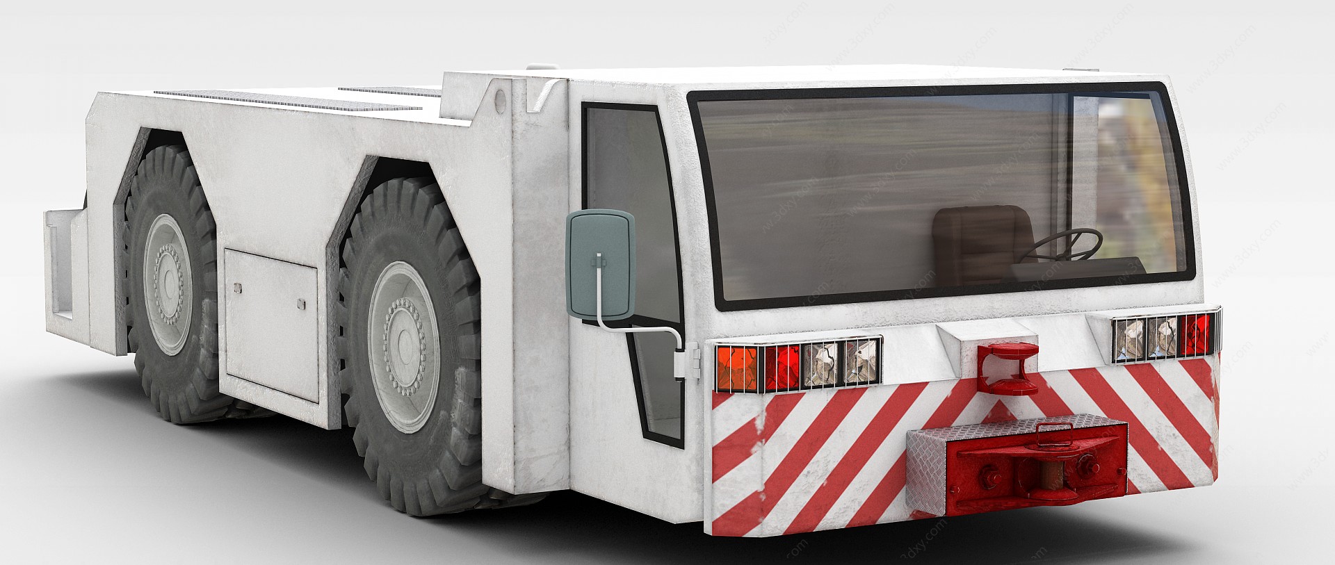 白色卡车3D模型