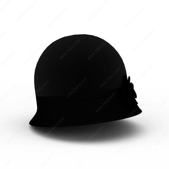 黑色帽子3D模型