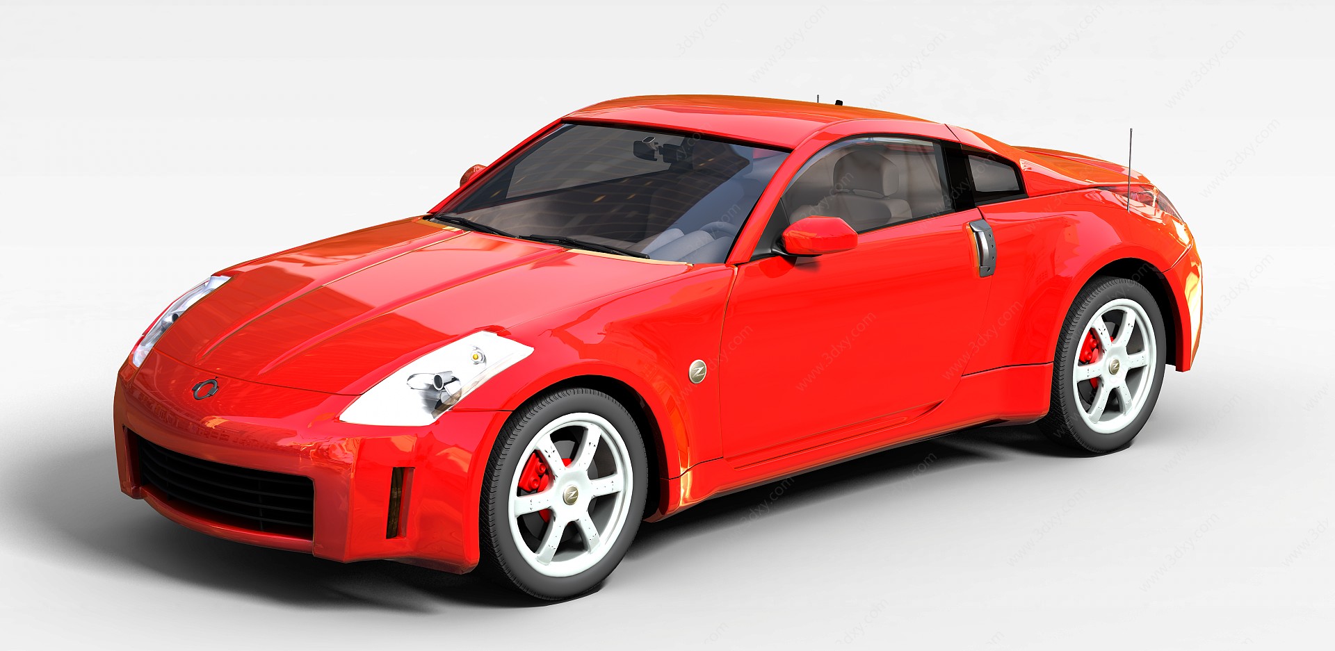 红色汽车3D模型