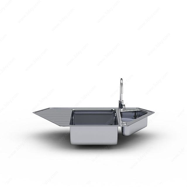 不锈钢洗菜池3D模型