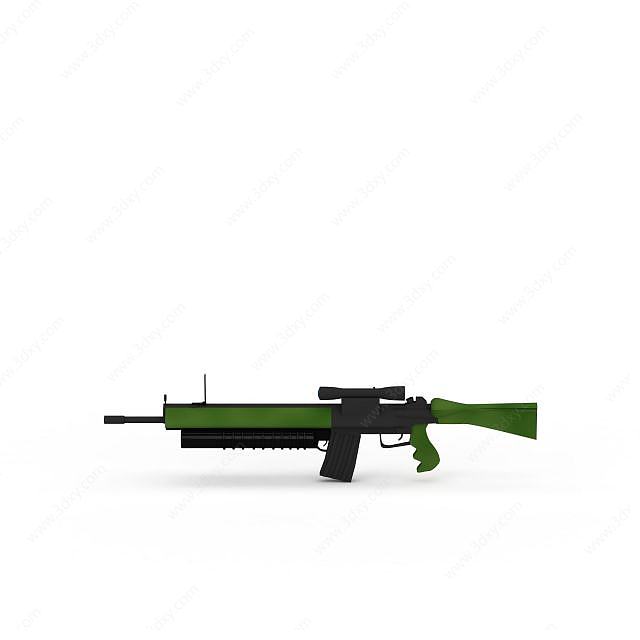 绿色狙击枪3D模型