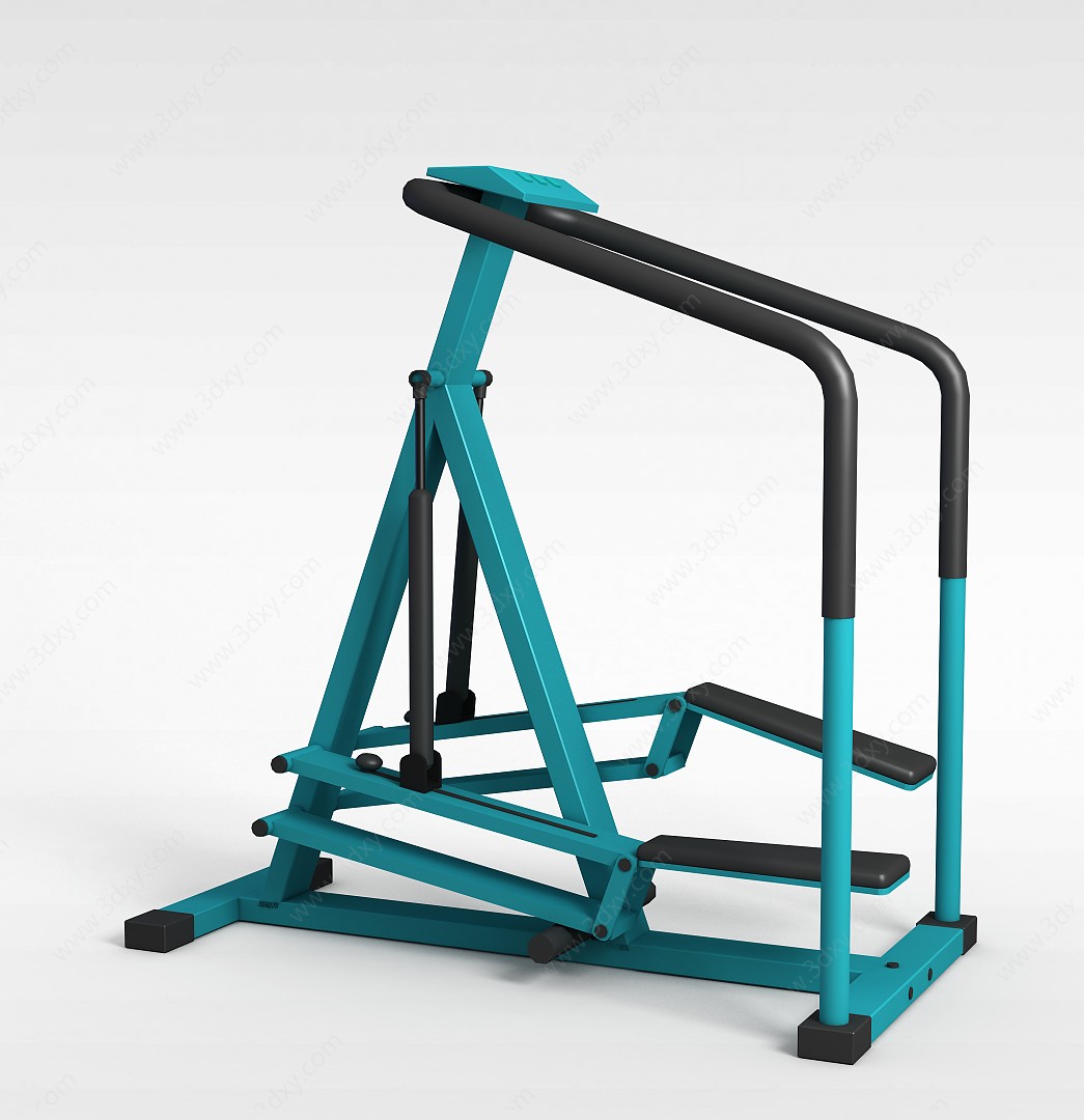 蓝色踏步机3D模型