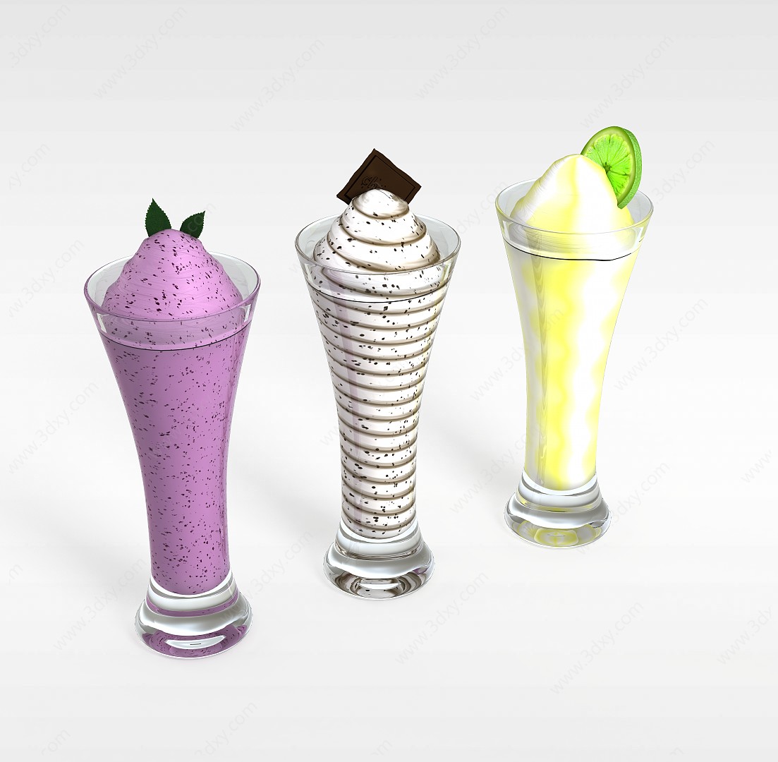 圣代杯冰淇淋3D模型