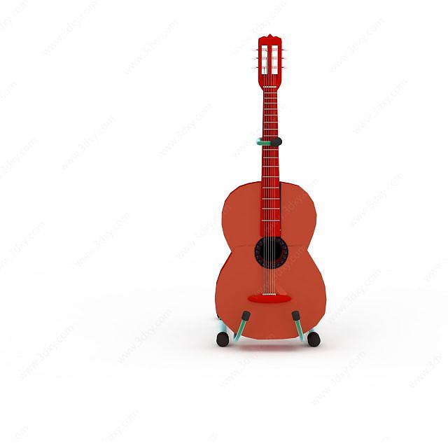 古典吉他3D模型