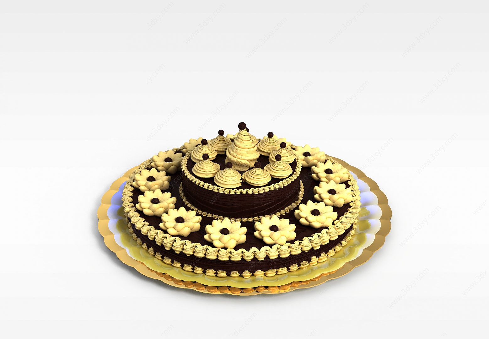 多层蛋糕3D模型