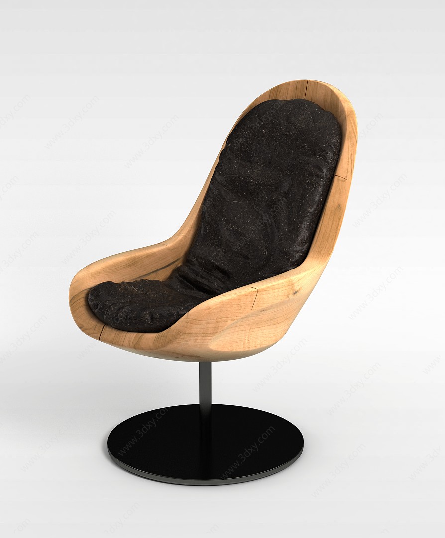 木质沙发躺椅3D模型