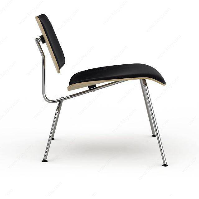 黑色折叠椅子3D模型