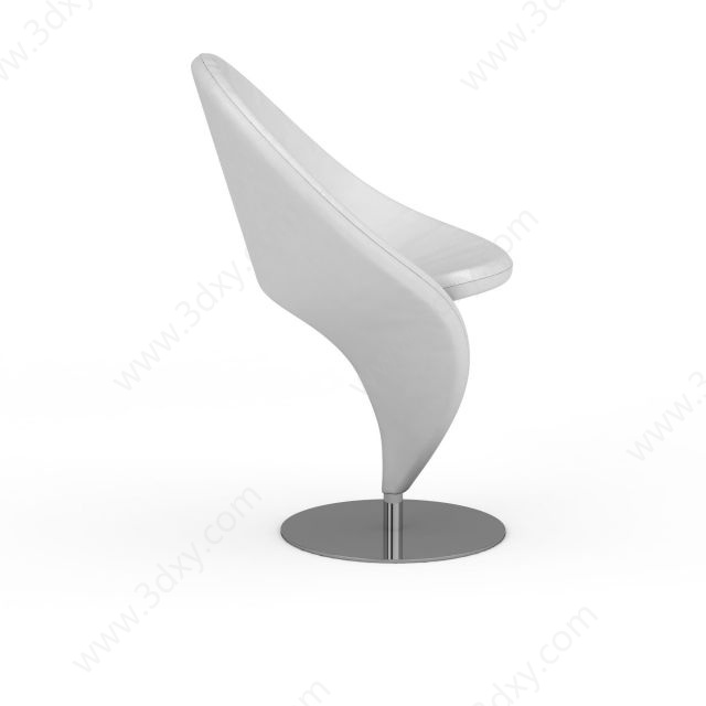 白色异形转椅3D模型