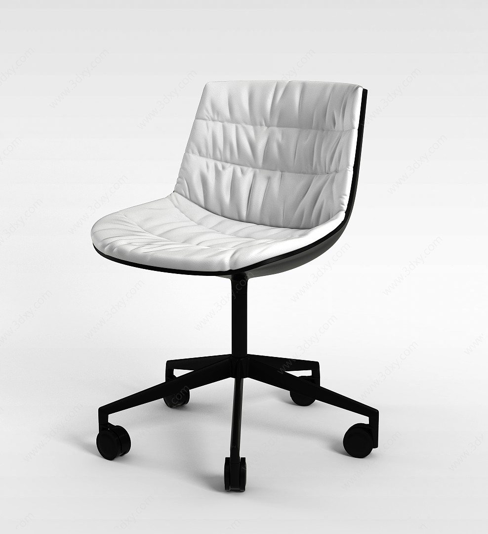 黑白沙发转椅3D模型