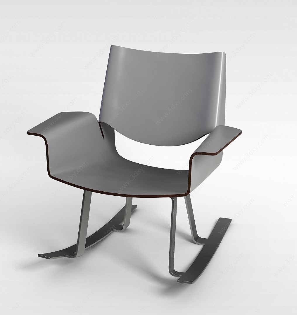 灰色摇摇椅3D模型
