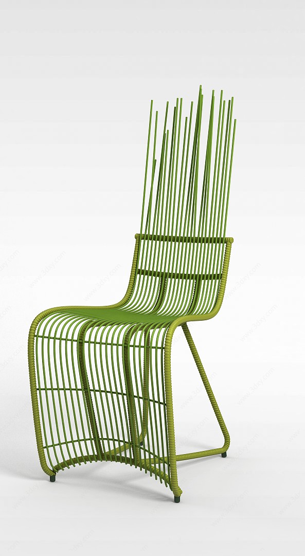 绿色艺术椅子3D模型