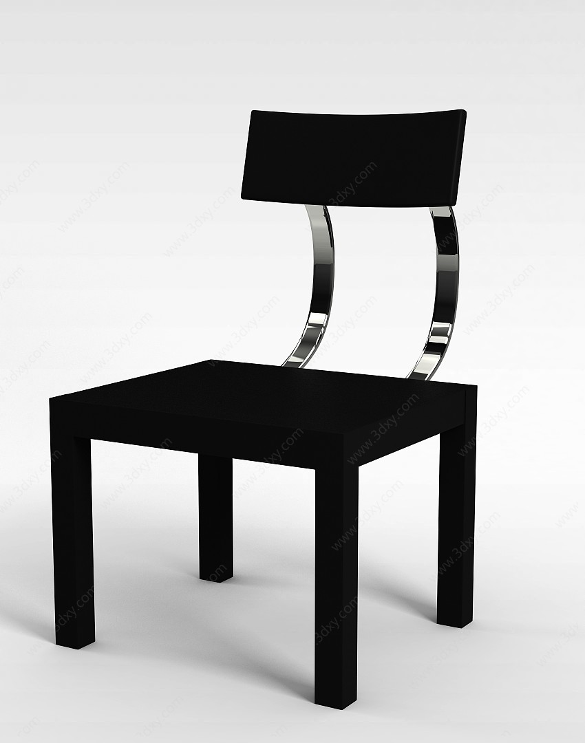 黑白现代椅3D模型