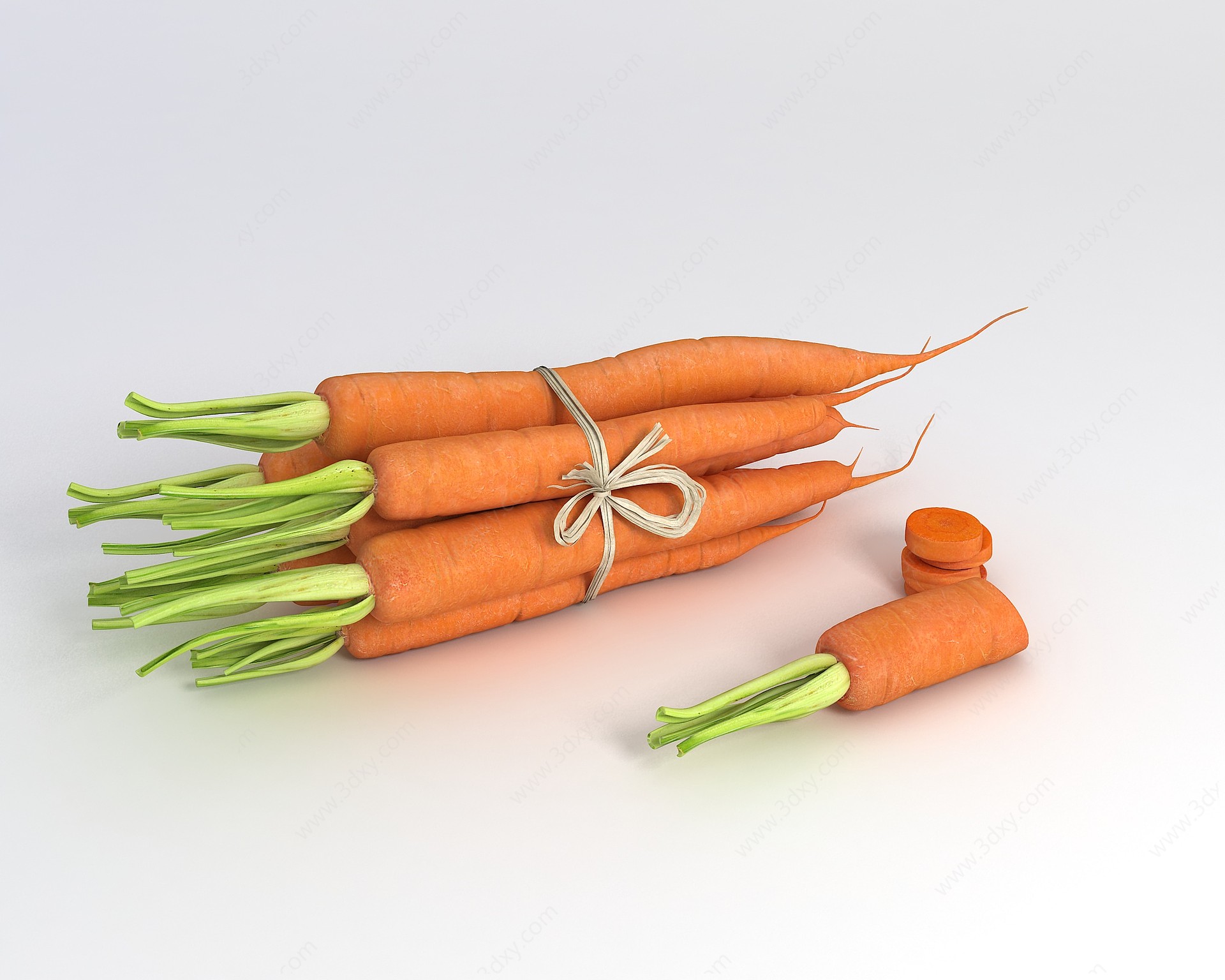 胡萝卜蔬菜3D模型