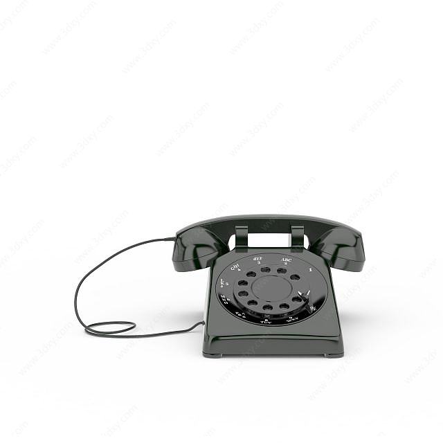 欧式仿古电话3D模型