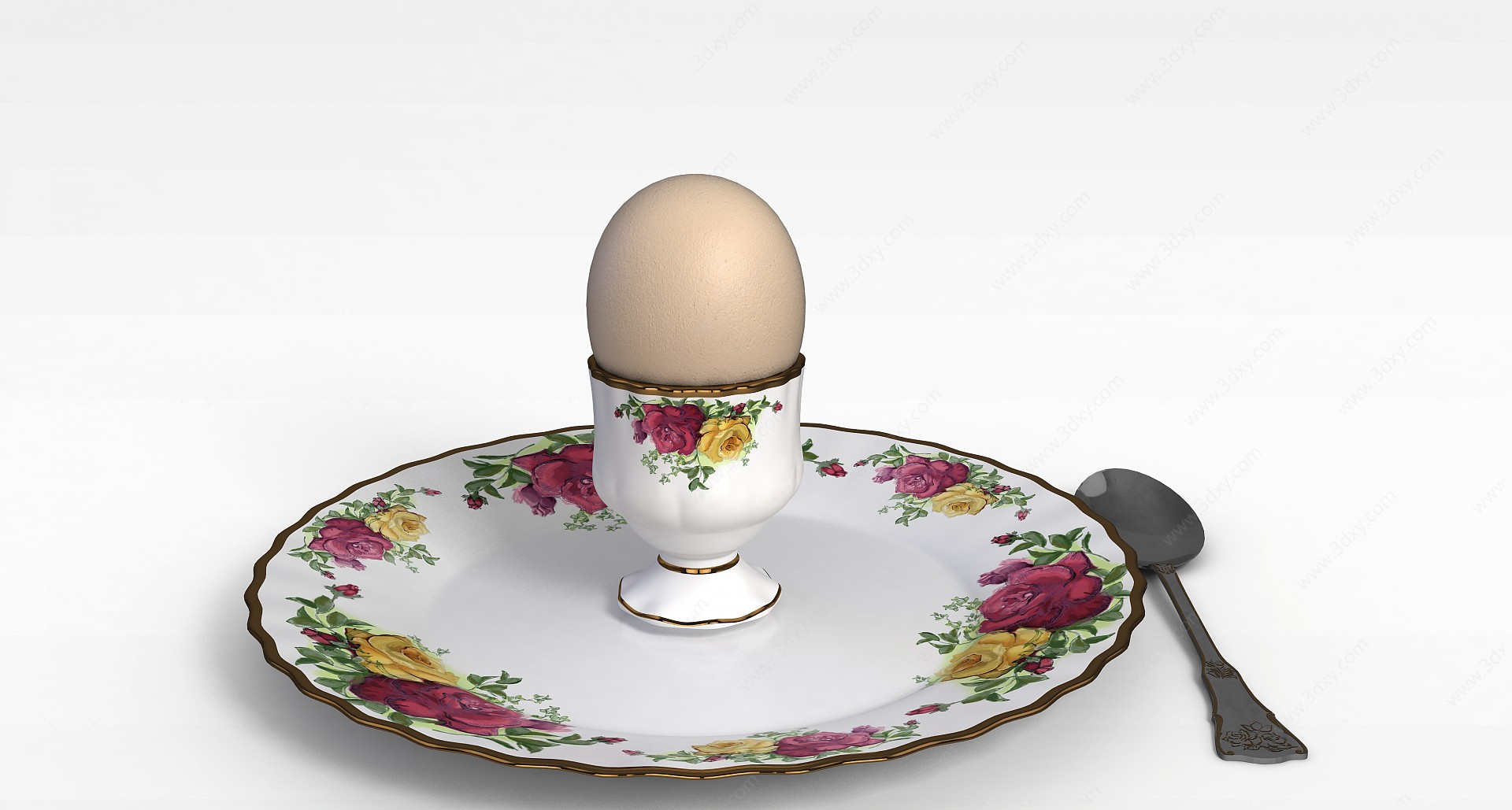 陶瓷餐具组合3D模型