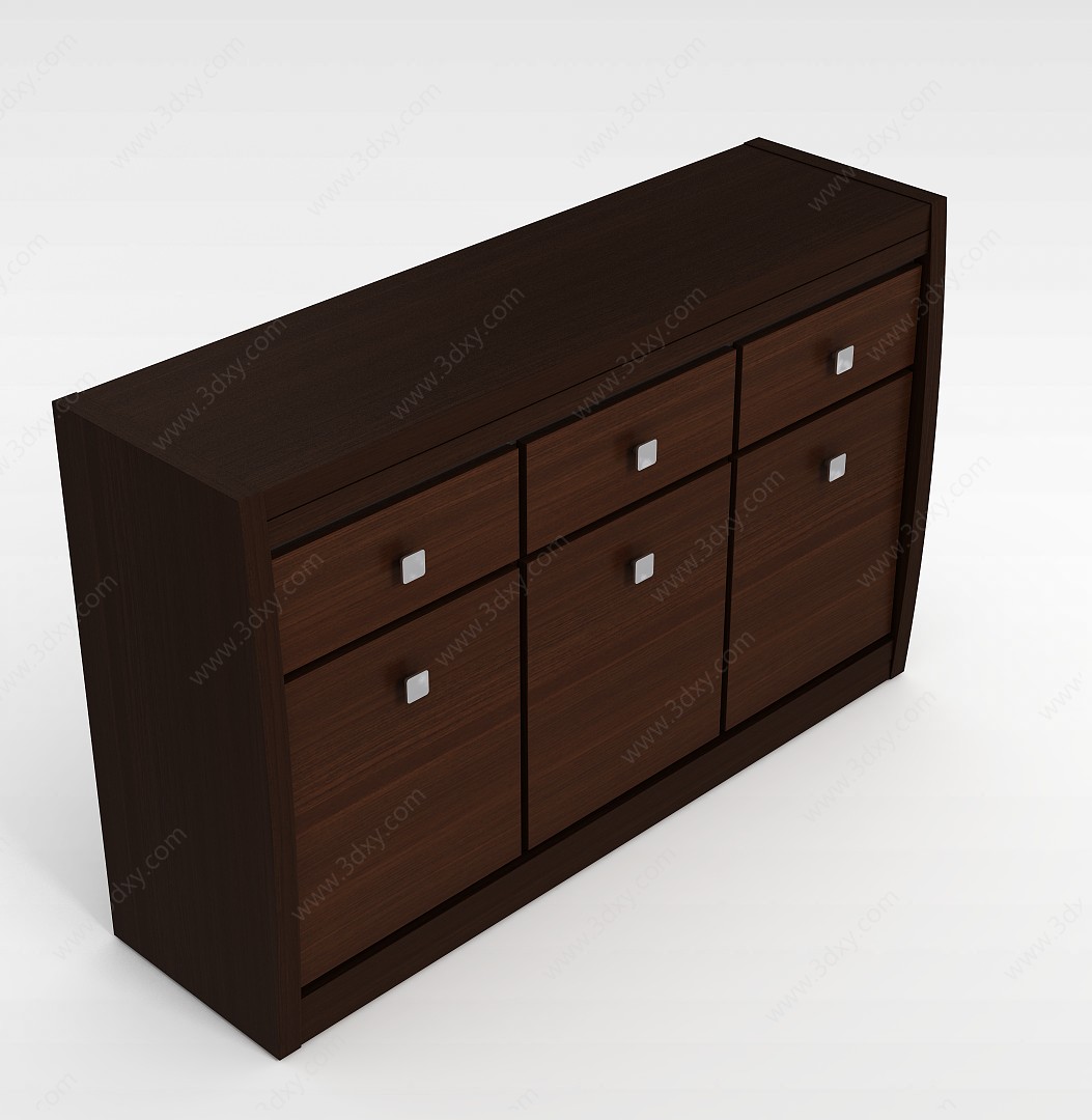 木质储物柜3D模型
