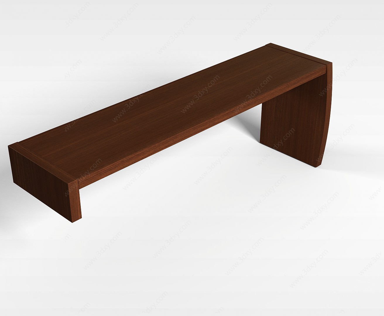 木质长桌子3D模型