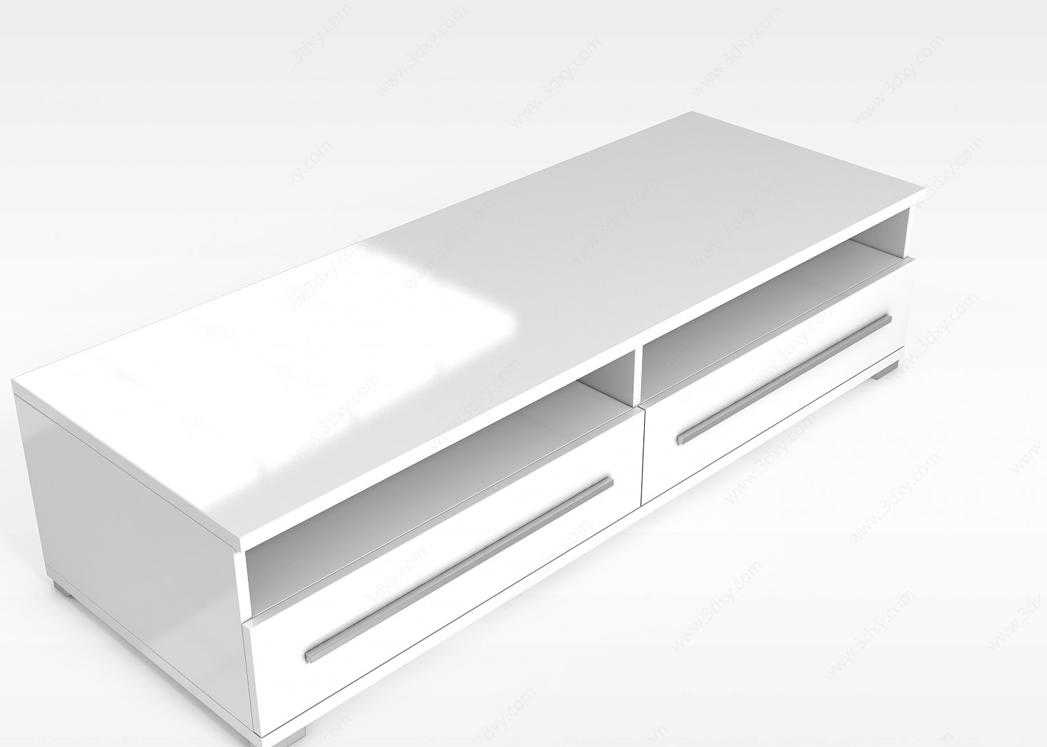 白色电视柜3D模型