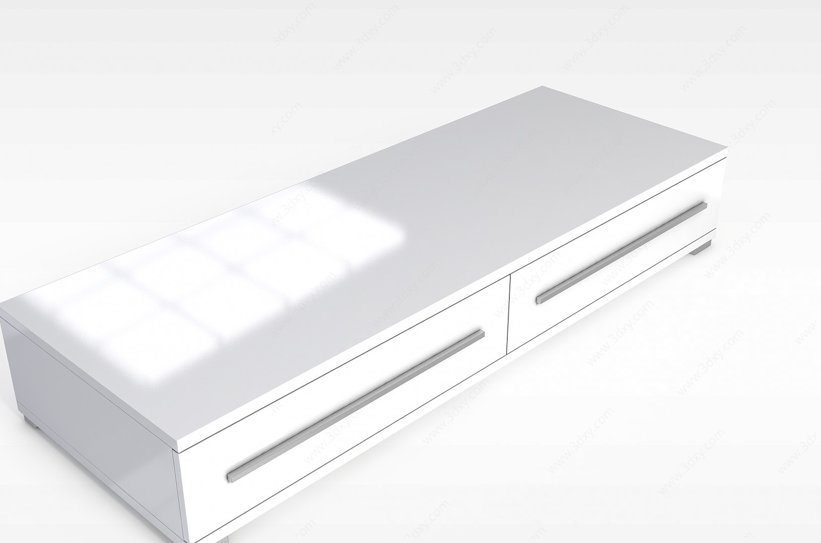 白色电视柜3D模型