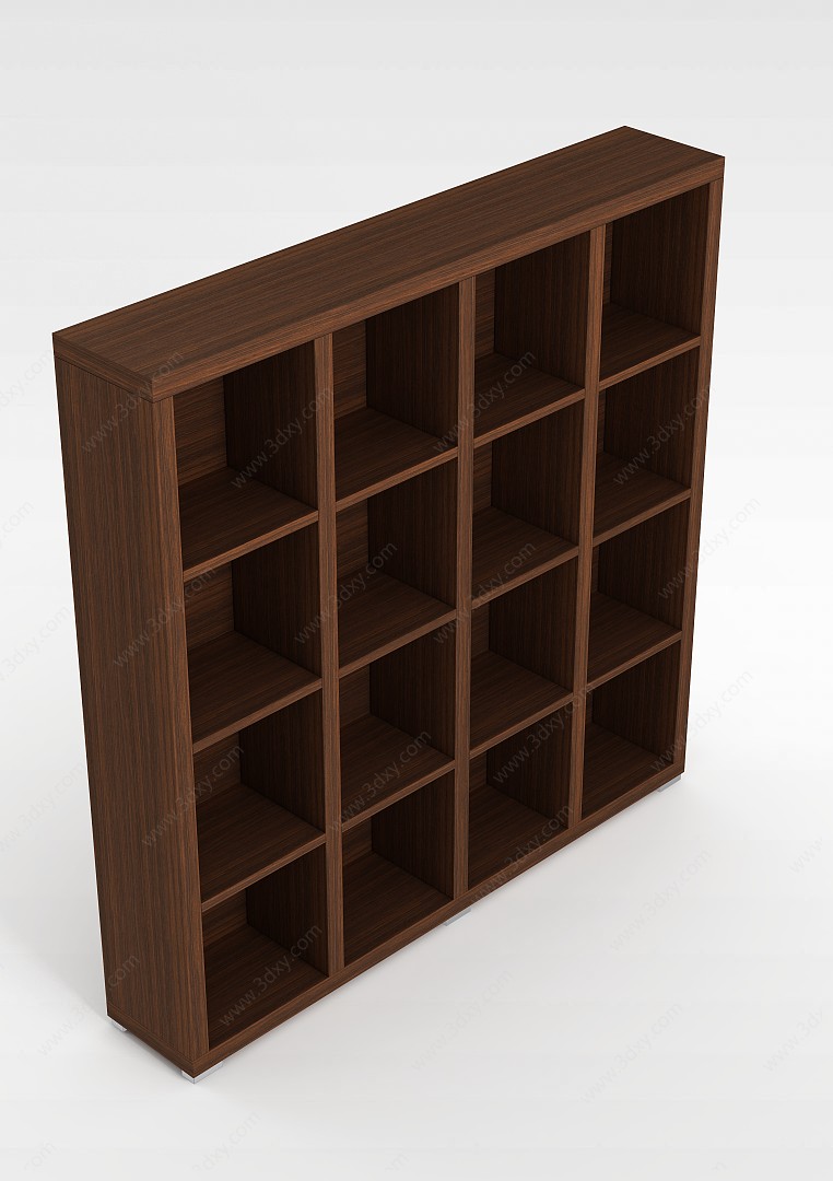 实木方格柜子3D模型