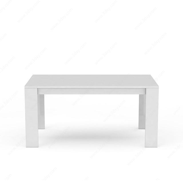 白色桌子3D模型