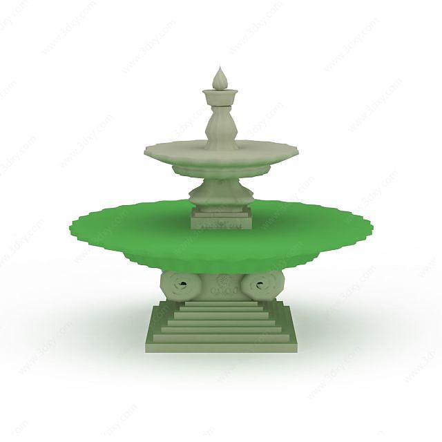 石雕喷泉景观3D模型
