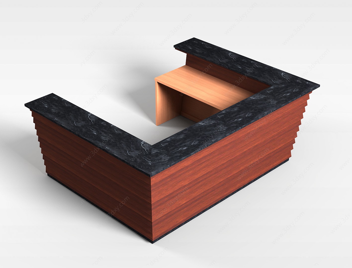 大理石前台桌3D模型