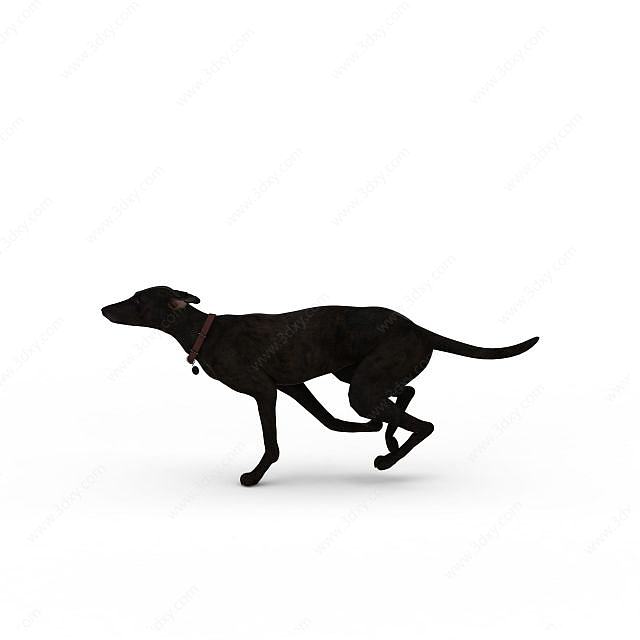 黑色家犬3D模型