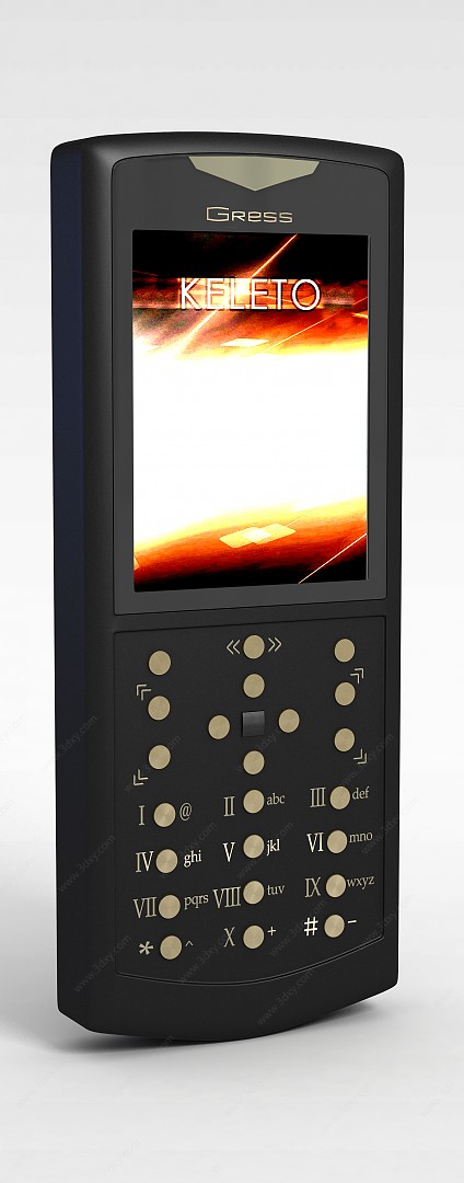 黑色手机3D模型