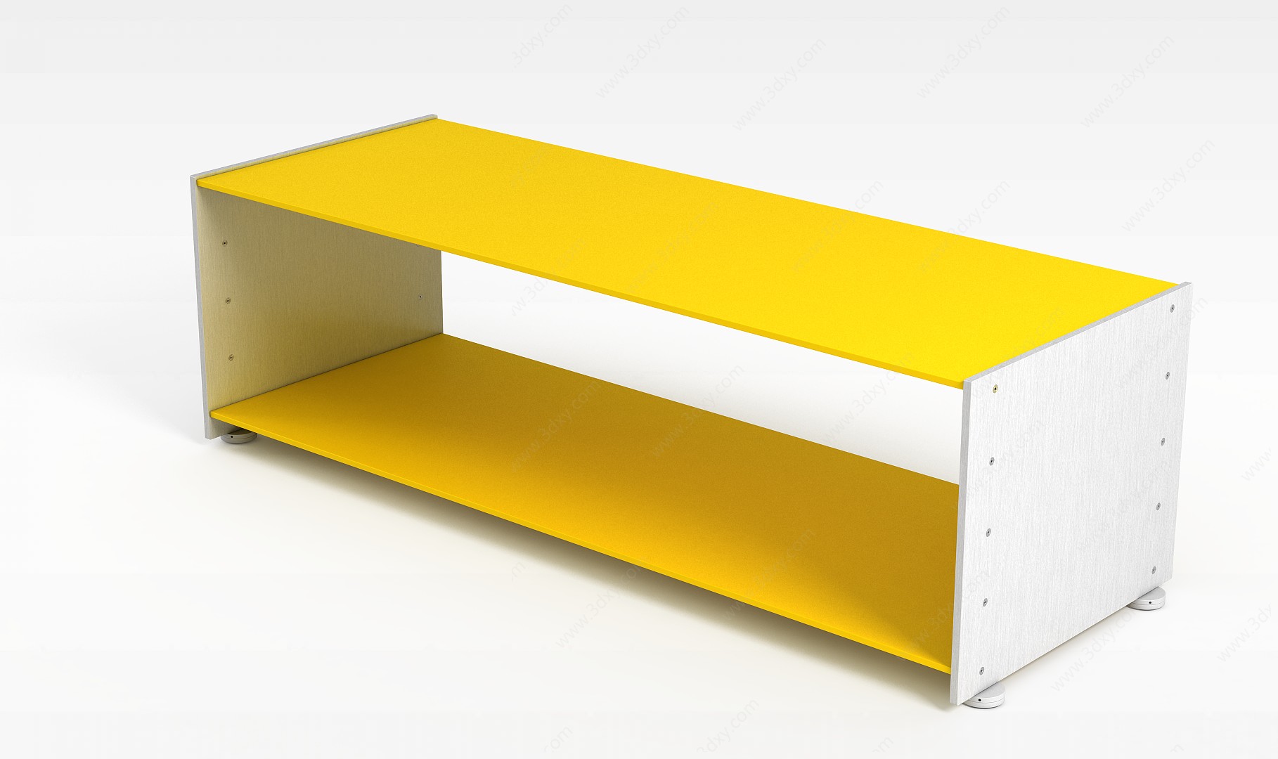 黄色长形展柜3D模型