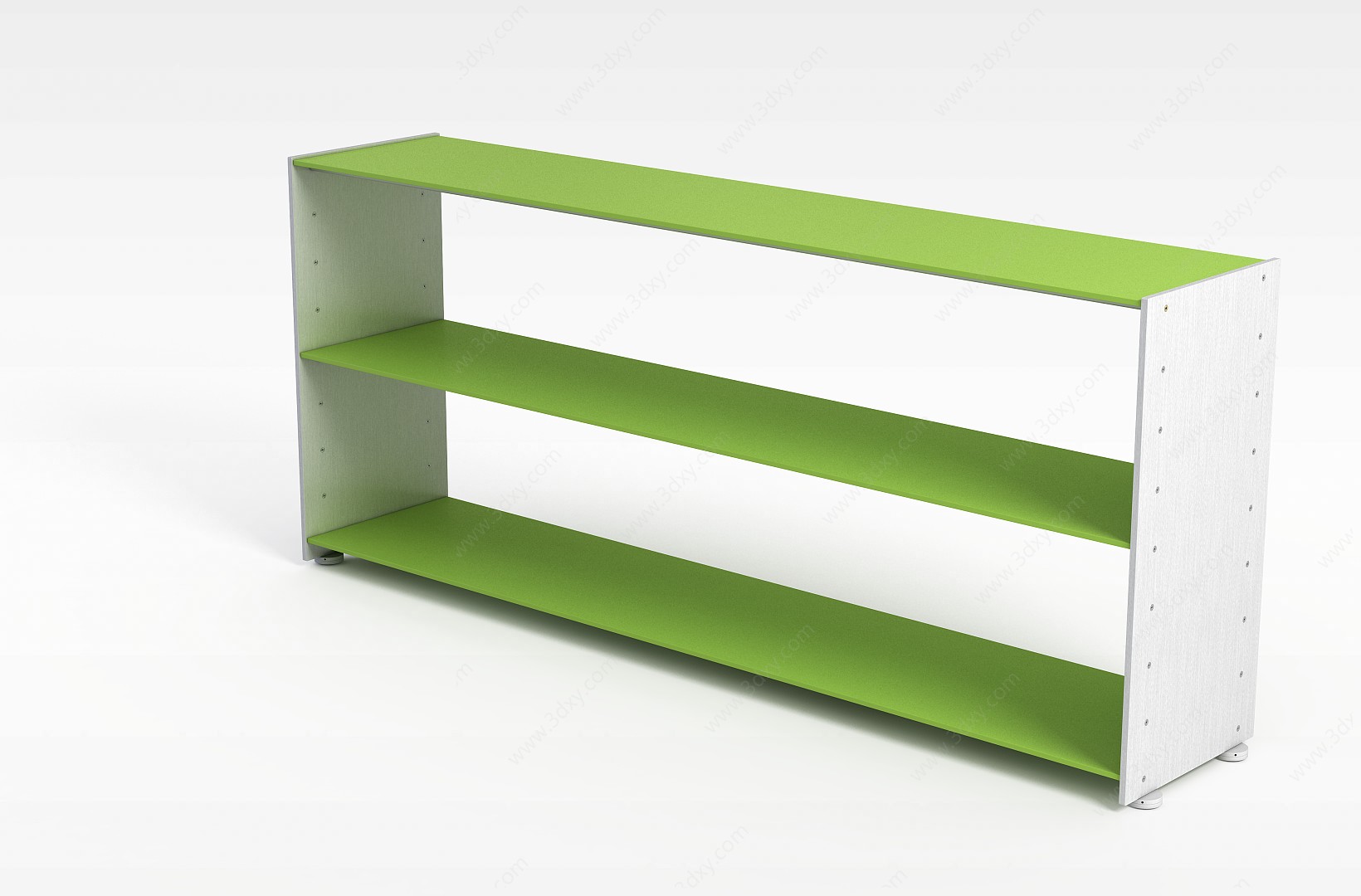绿色三层展柜3D模型