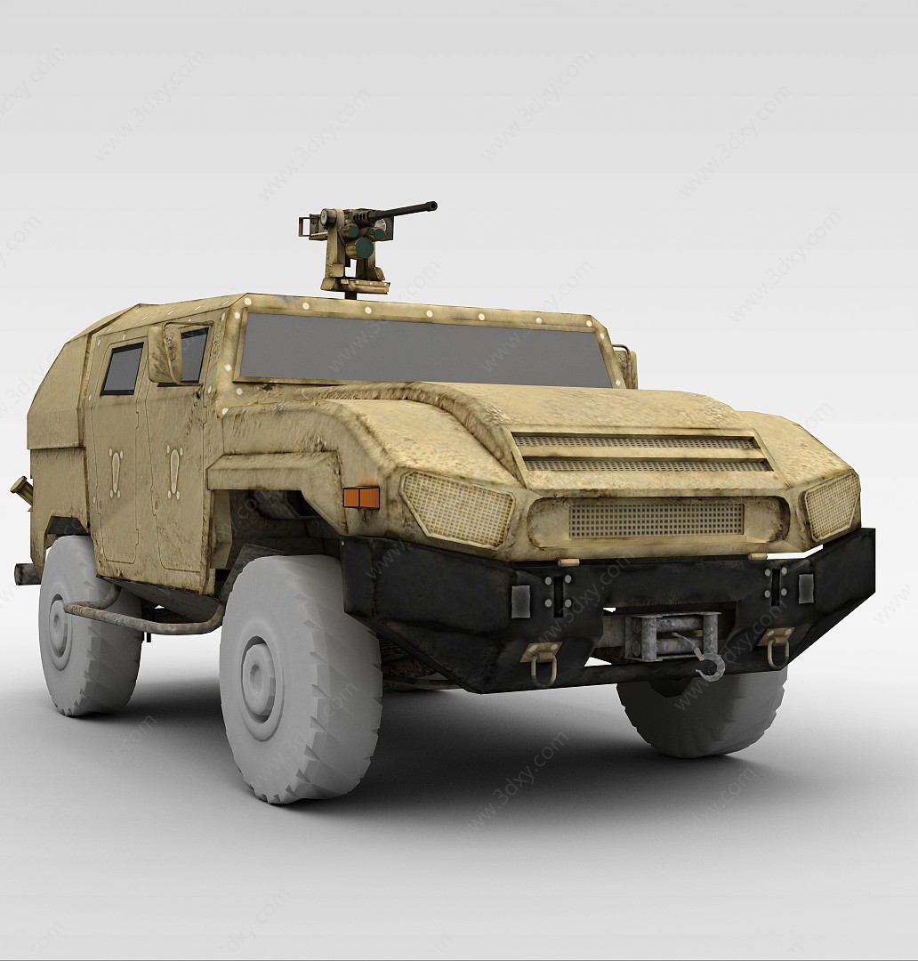 军事机动车3D模型