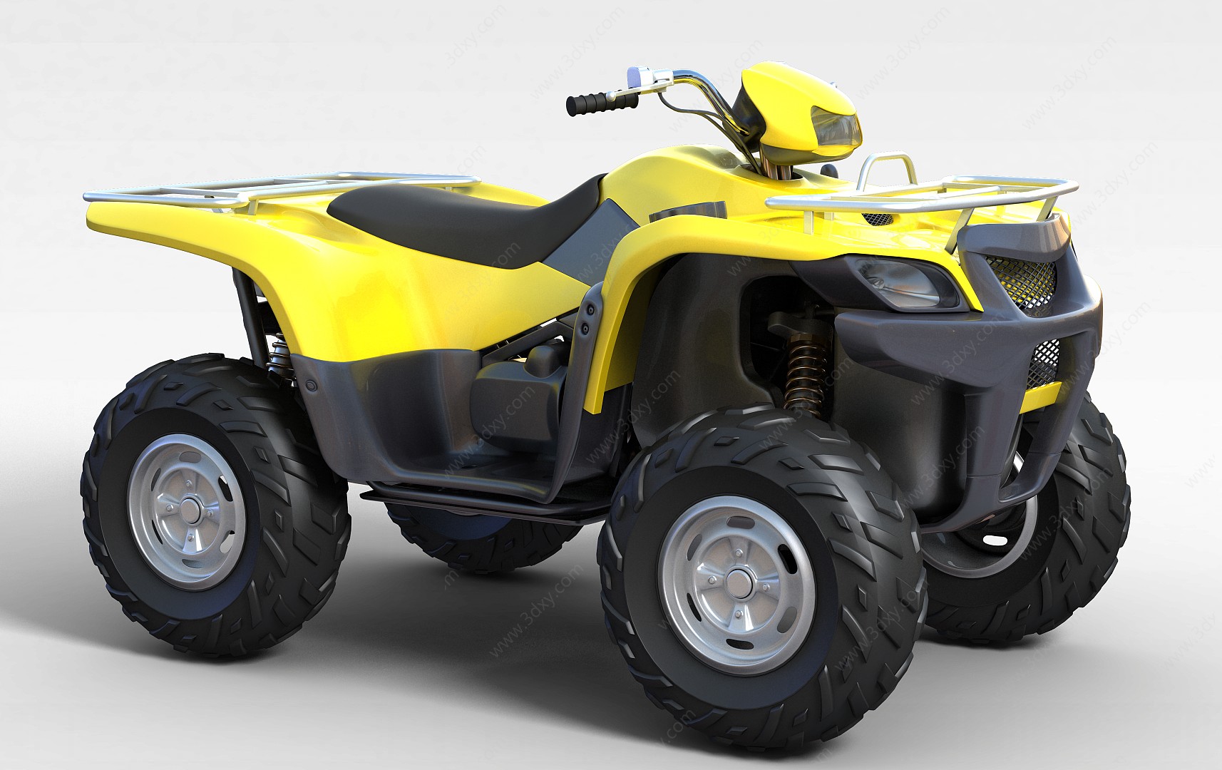 黄色摩托车3D模型