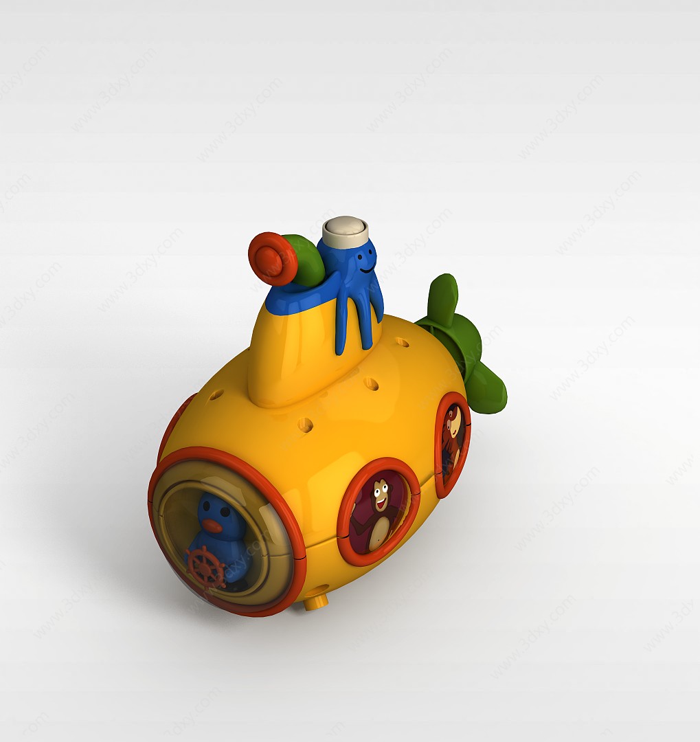潜水艇玩具3D模型