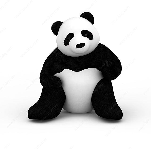 3d熊猫玩具模型,熊猫玩具3d模型下载