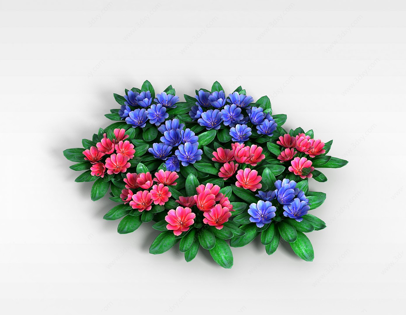 多瓣花朵植物3D模型