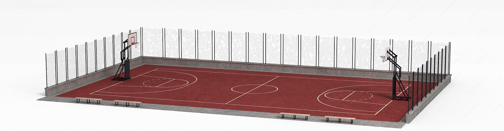 篮球场3D模型