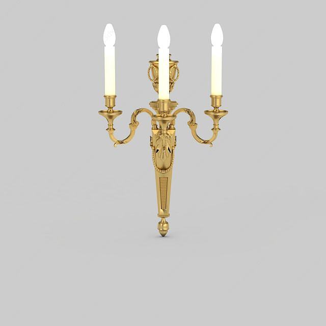 现代欧式烛台造型灯具3D模型