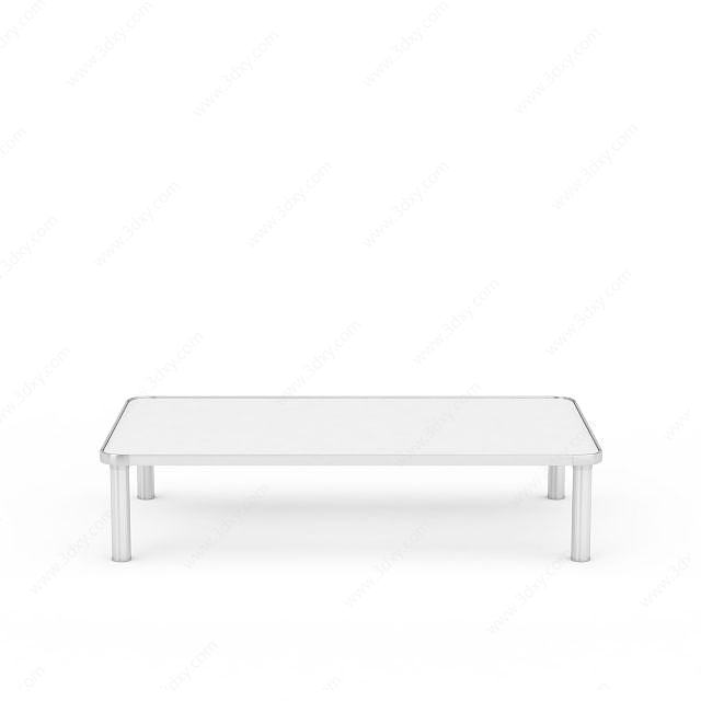 白色矮脚桌3D模型