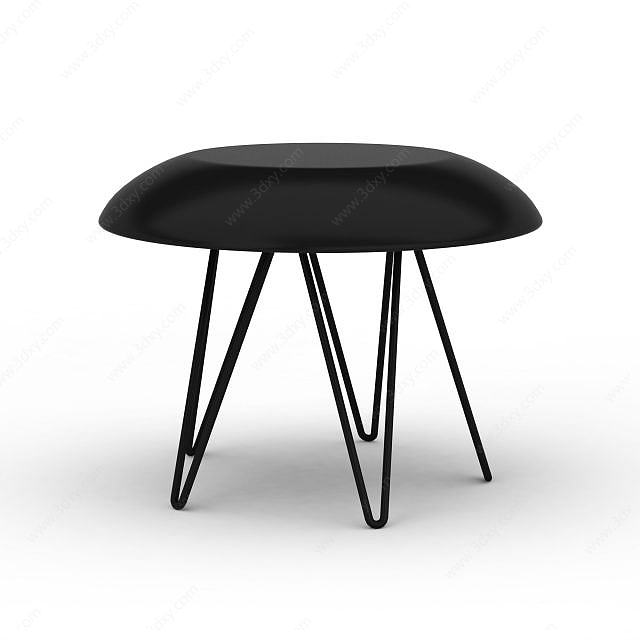 创意黑色凳子3D模型