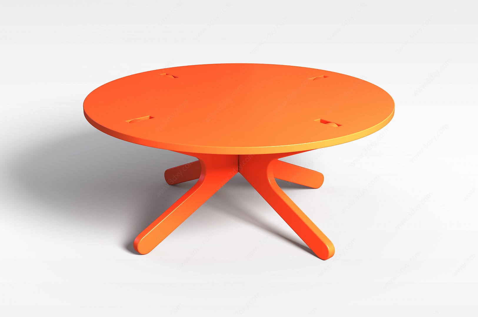 简约红色桌子3D模型
