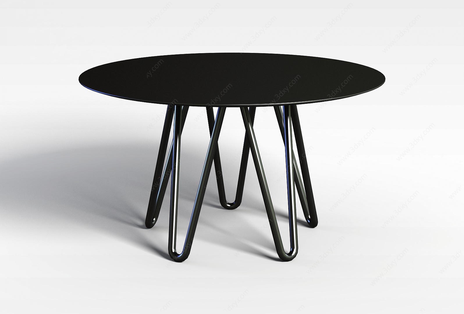 创意黑色圆桌3D模型