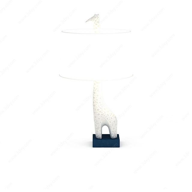长颈鹿台灯3D模型