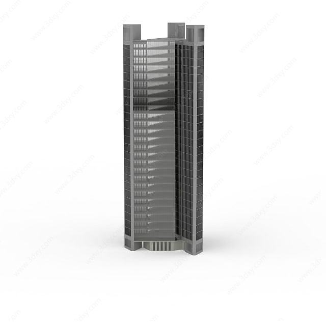 灰色高层大厦3D模型