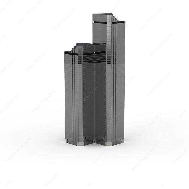 银灰色高楼3D模型