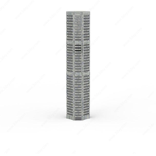 圆柱形大厦3D模型
