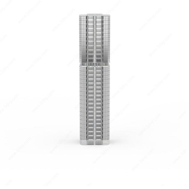 银灰色大厦3D模型