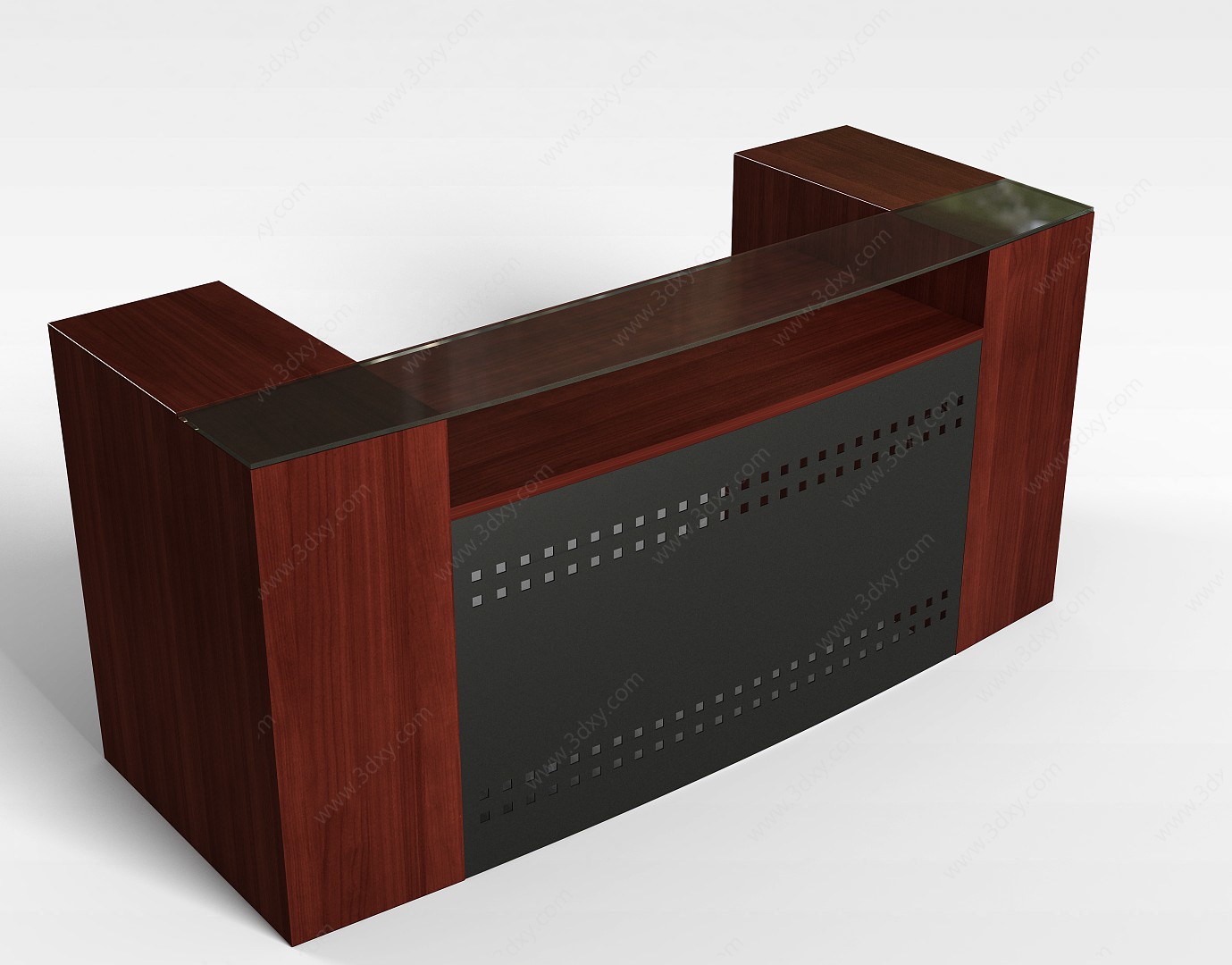 咨询台型办公桌3D模型