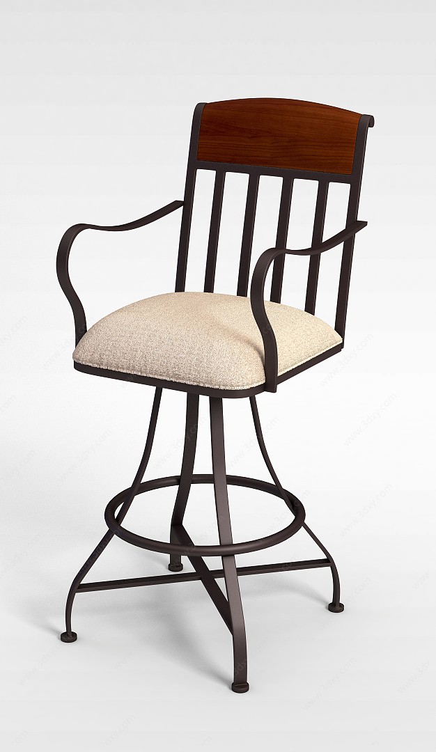 古典高脚椅3D模型