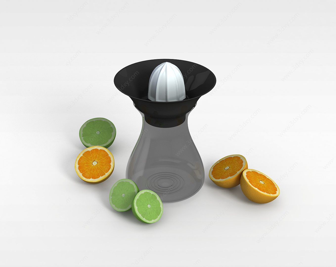 放水果玻璃器皿3D模型